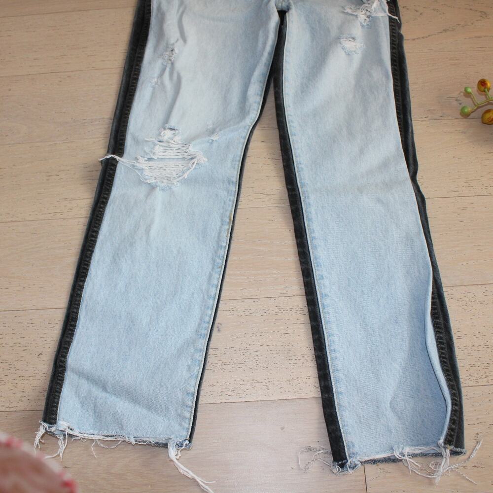 REVICE DENIM Stretch Two Tone Ex-Boyfriend Harlow Wash Celebrity High Rise | 26 - Picture 7 of 12